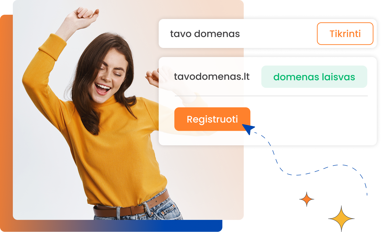 Lengvas ir greitas domeno registravimas