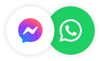 Bendraukite su klientais tiesiogiai „Messenger“ ir „WhatsApp“.