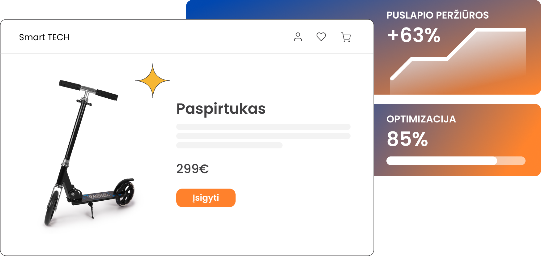 Pažangūs svetainės kūrimo įrankiai ir analika